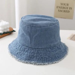 Chapeau bob jean plage bleu