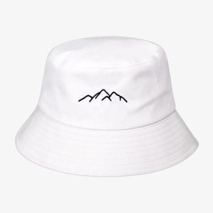 Chapeau bob montagne blanc