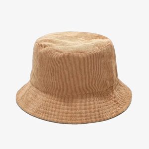 Chapeau bob velours réversible camel